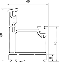 Система профилей пвх ПРОПЛЕКС OUTLINE : Рама 46 мм (PR 1.046)