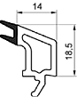 Система профилей пвх PROPLEX OUTLINE : Штапик 14 мм арт. PR 4.014