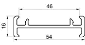 Система профилей пвх PROPLEX OUTLINE : Соединительная планка 54 мм арт. PR 5.016.46