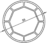 Система профилей пвх ПРОПЛЕКС OUTLINE : Труба 56 мм арт. PR 5.056