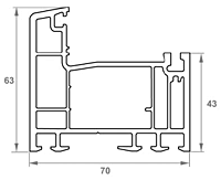 Система ПВХ профилей ПРОПЛЕКС-Comfort : Рама арт. PR 1.070.4