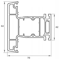 Система ПВХ профилей ПРОПЛЕКС-Comfort : Импост оконный 70 мм арт. PR 3.070.4